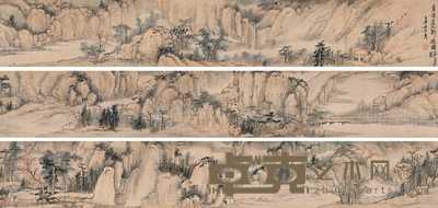 程正揆 1661年作 卧游图 手卷 20.5×394cm